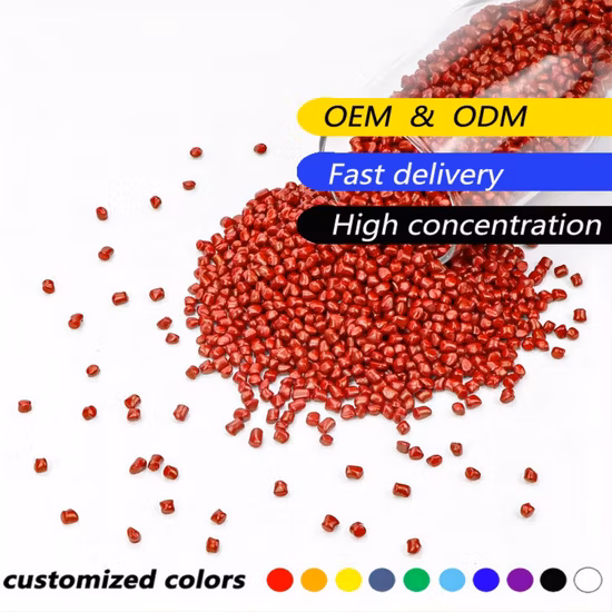 Masterbatch biodegradabile in resina plastica rosso/blu/Yelloe/verde/rosa per cavi/fibre chimiche/tubi